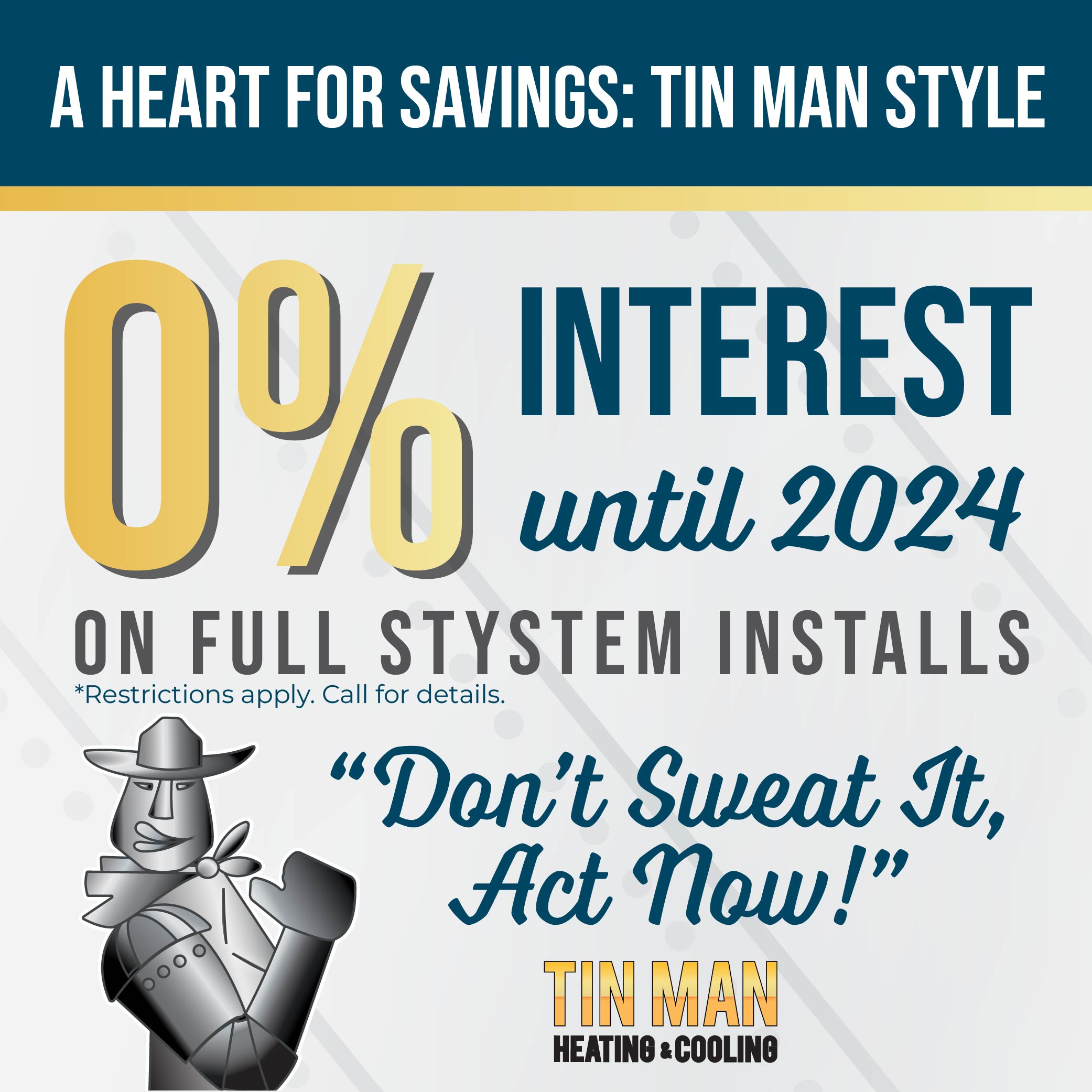 0% interest until 2024 on full system installs.